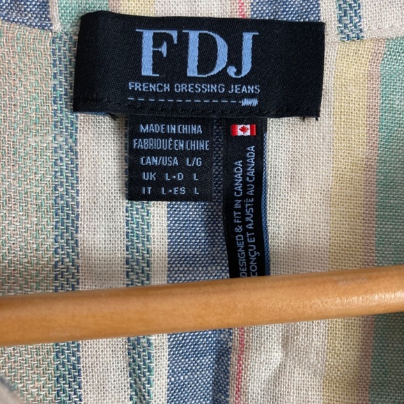 FDJ  French dressing Jeans linen blend top - Picture 4 of 7